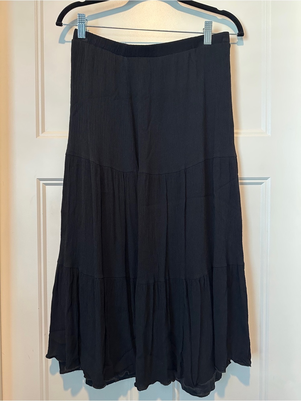 Vanilla Bay Black Tiered Maxi Skirt